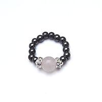 Algopix Similar Product 4 - Magnetic Hematite Rose Quartz  Black