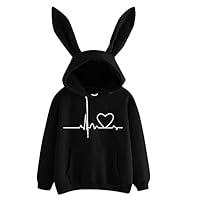 Algopix Similar Product 3 - Womens Cute Rabbit Hoodie with Ear