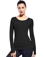 Algopix Similar Product 4 - Womens Long Sleeve Yoga Tops Thumb Hole