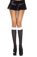 Algopix Similar Product 18 - Music Legs Womens Two Tone Knee Highs