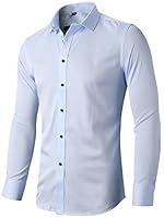 Algopix Similar Product 8 - Mens Fiber Casual Button Up Slim Fit
