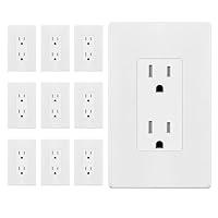 Algopix Similar Product 6 - ENERLITES White Decorator Receptacle