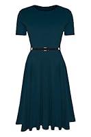 Algopix Similar Product 20 - Oops Outlet Womens Belted Cap Sleeve