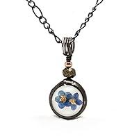 Algopix Similar Product 7 - Dainty Forget Me Not Flower Pendant