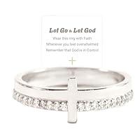 Algopix Similar Product 11 - BTZY Let Go  Let God Cubic Zirconia