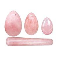Algopix Similar Product 13 - Bigger MIMOSA Rose Quartz Eggs Set of