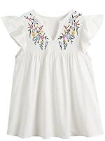 Algopix Similar Product 2 - Floerns Womens Floral Embroidered V