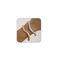 Algopix Similar Product 3 - Gold Cuff Bangle Bracelets Set for