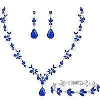 Algopix Similar Product 8 - Barktasia Bridal Wedding Jewelry Set