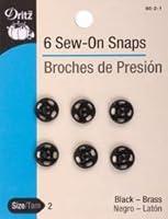 Algopix Similar Product 4 - Dritz Black Sew On Snaps Size 2 8Pkg