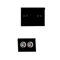 Algopix Similar Product 8 - 1  inch Square Black Velour Earring
