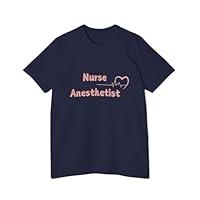 Algopix Similar Product 7 - CRNA Tshirt with EKG waverform Navy