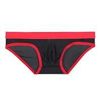 Algopix Similar Product 12 - Mens Ice Silk Thong Underwear Full