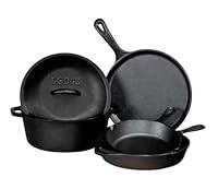 Algopix Similar Product 14 - Lodge Seasoned Cast Iron 5 Piece