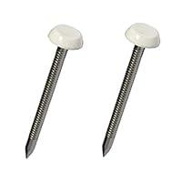 Algopix Similar Product 2 - 50 x 40mm White UPVC Poly Top Pins