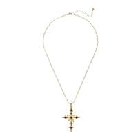 Algopix Similar Product 4 - SHANG JIURUI Sleek Gold Cross Necklace