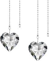 Algopix Similar Product 14 - Hyamass 2 Pack Crystal Heart Prism