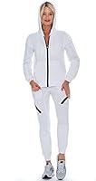 Algopix Similar Product 5 - 9 Crowns Womens Slim FIt Moto Tracksuit