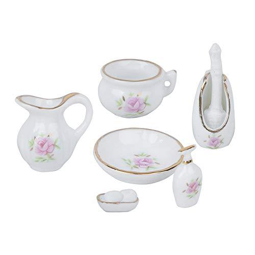 1:12 Dollhouse Mini Tableware Ceramic Tea Set Simulation Miniature