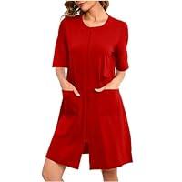 Algopix Similar Product 19 - HGps8w Womens Zipper Front Nightgowns