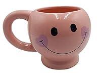 Algopix Similar Product 11 - Pink Smiley Face Mug  Happy Face