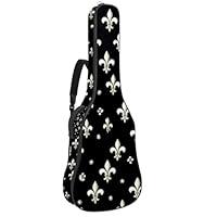 Algopix Similar Product 7 - Black White Fleur De Lis Acoustic