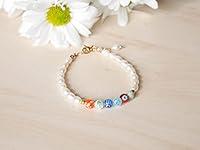 Algopix Similar Product 9 - Pearl millefiori bracelet  genuine