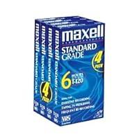 Algopix Similar Product 6 - Maxell STD-T-120 4 Pack VHS Tapes