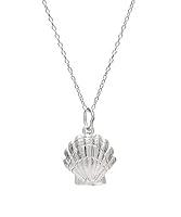 Algopix Similar Product 9 - Sterling Silver Scallop Shell Pendant