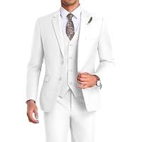 Algopix Similar Product 1 - Mrbuerly 3 Pieces Men Suit Set Slim