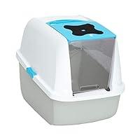 Algopix Similar Product 4 - Catit Large Hooded Cat Litter Box Blue