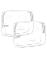 Algopix Similar Product 1 - BAGSMART Clear Toiletry Bag 2 Pack TSA