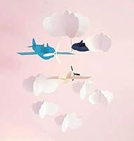 Algopix Similar Product 13 - Baby mobile  3D planes and clouds with