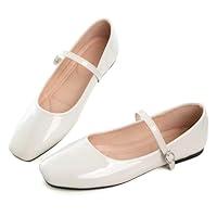 Algopix Similar Product 13 - VFDB Women Mary Jane Flat Shoes Patent