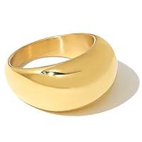 Algopix Similar Product 12 - BENIQUE Chunky Gold Dome Rings for