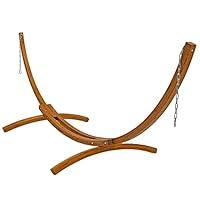 Algopix Similar Product 11 - Sunnydaze 12Foot Curved Wood Hammock