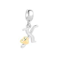 Algopix Similar Product 8 - Tedit 925 Sterling Silver Letter Charms