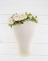Algopix Similar Product 14 - Ivory Flower Crown Wedding Floral Head