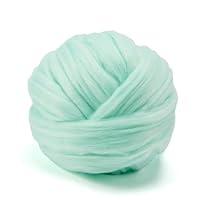 Algopix Similar Product 8 - Wool Roving 35oz Green Felting Wool 