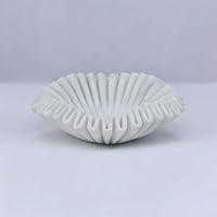 Algopix Similar Product 12 - Marble Ruffle Bowl Handcrafted