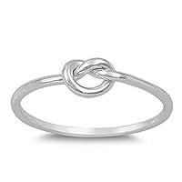 Algopix Similar Product 2 - Infinity Knot Love Cute Ring New 925