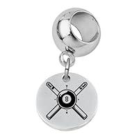 Algopix Similar Product 1 - Pool Billiard Eight Ball Charm Bead for