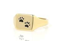 Algopix Similar Product 15 - Cute Paw Signet Ring  Custom Foot