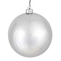 Algopix Similar Product 6 - Vickerman 10" Silver Shiny Ball Ornament