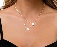 Algopix Similar Product 8 - Circle Layered Necklace  Double Small