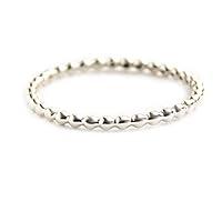 Algopix Similar Product 3 - Beaded Stacking Ring sterling silver