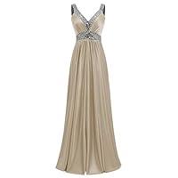 Algopix Similar Product 15 - ISABUFEI Prom Dress V Neck Beaded