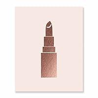 Algopix Similar Product 18 - Lipstick Rose Gold Foil Art Print