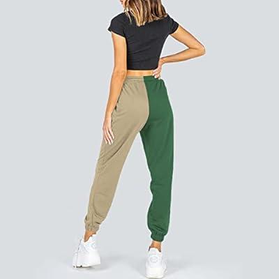 Tummy Control Workout Womens Sweatpants with Pockets Baggy Cinch