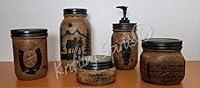 Algopix Similar Product 8 - Western Mason Jar Bathroom Set